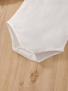 嬰兒荷葉邊連身背心和卡通刺繡背帶裙 - 彩色 - 查看 7