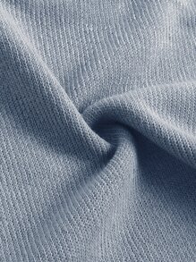 Young Girl Asymmetrical Vest & Ruffle Hem Shirt Dress - Blue and White - View 6