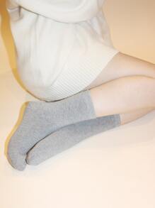4雙素色中筒襪 - 彩色 - 查看 3
