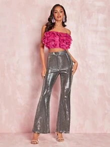 SHEIN BAE Damskie Spodnie Prosty Impreza