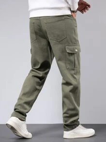 Manfinity 男士側翻蓋口袋工裝牛仔褲