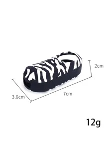 Zebra Striped Car Key Case Compatible With FIAT - Multicolor - View 3