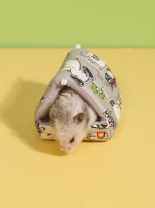 1 pieza Cama para mascotas al azar con estampado de dibujos animados - Multicolor - Ver 1