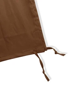 Manfinity Hypemode Men Flap Pocket Side Drawstring Waist Cargo Trousers - Brown - View 7