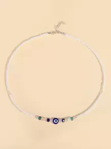 Vòng cổ đính cườm chi tiết mắt ác - Nhiều màu - Xem 1