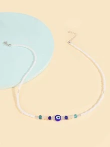 Vòng cổ đính cườm chi tiết mắt ác - Nhiều màu - Xem 2