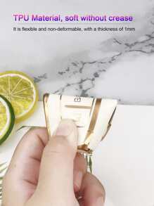 Estuche para llave de coche con llavero, funda para llavero - Blanco - Ver 5