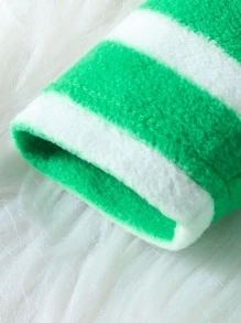 Baby Striped & Cartoon Graphic Footed Sleep Jumpsuit - Multicolor - View 3