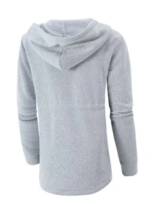 Manfinity Men Drawstring Waist Thermal Lined Hoodie - Light Grey - View 2
