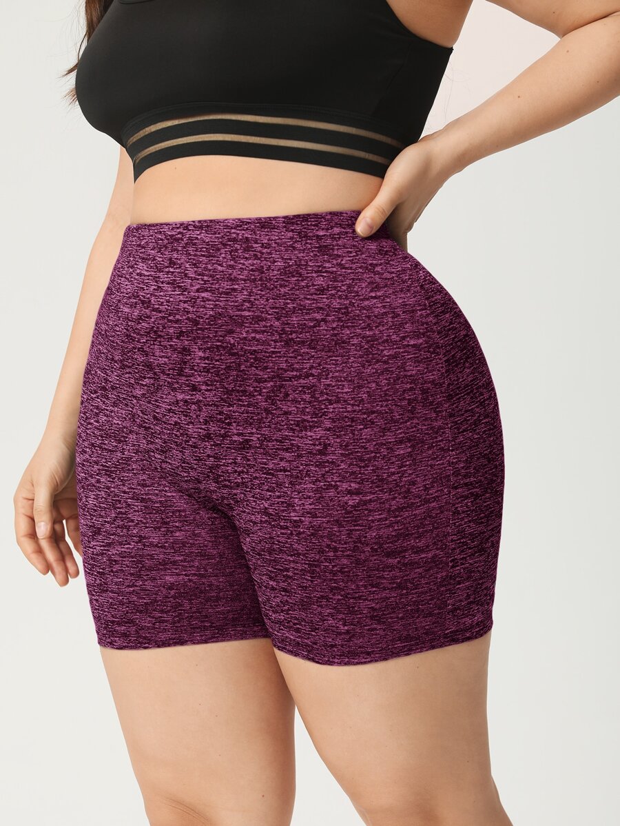 SHEIN EZwear Quần lót kích thước lớn màu trơn Giải trí - Màu tím - Xem 1