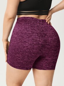 SHEIN EZwear Quần lót kích thước lớn màu trơn Giải trí - Màu tím - Xem 2