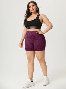 SHEIN EZwear Quần lót kích thước lớn màu trơn Giải trí - Màu tím - Xem 4