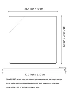 1入組嬰兒長毛絨彩虹印花繈褓毯