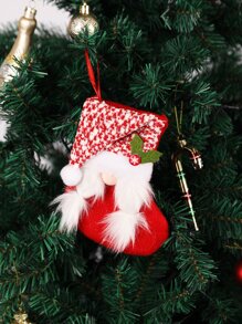 Christmas Stocking Hanging Decoration - Multicolor - View 1