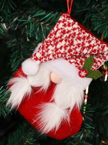 Christmas Stocking Hanging Decoration - Multicolor - View 4
