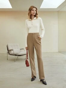 MOTF PREMIUM 100% CASHMERE TURTLENECK JUMPER - Beige - View 8