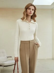 MOTF PREMIUM 100% CASHMERE TURTLENECK JUMPER - Beige - View 4