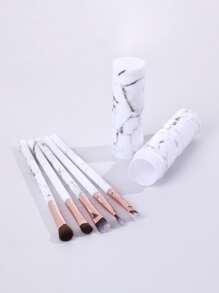 5支装大理石纹理眼部化妆刷套装，含1个收纳桶，便携卫生，适合眼部旅行化妆。化妆刷/美容刷，化妆刷套装，化妆刷套装，化妆刷套装，全套化妆工具，化妆刷套装，全套化妆工具，化妆刷套装，化妆礼盒套装 - 彩色 - 查看 4