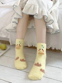 Duck Decor Crew Socks, Fall Socks