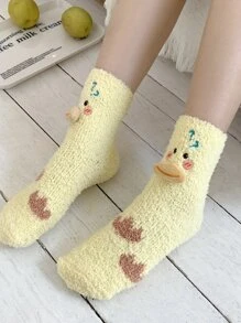 Duck Decor Crew Socks, Fall Socks