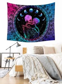 1 Mặt Trăng & Đồng Hồ In Thảm Tối Vải Vuông Có Thể Giặt Thảm Poster Treo Tường Cho Phòng Ngủ Thẩm Mỹ - Nhiều màu - Xem 3