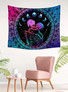 1 Mặt Trăng & Đồng Hồ In Thảm Tối Vải Vuông Có Thể Giặt Thảm Poster Treo Tường Cho Phòng Ngủ Thẩm Mỹ - Nhiều màu - Xem 4