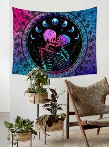 1 Mặt Trăng & Đồng Hồ In Thảm Tối Vải Vuông Có Thể Giặt Thảm Poster Treo Tường Cho Phòng Ngủ Thẩm Mỹ - Nhiều màu - Xem 5