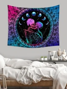 1 Mặt Trăng & Đồng Hồ In Thảm Tối Vải Vuông Có Thể Giặt Thảm Poster Treo Tường Cho Phòng Ngủ Thẩm Mỹ - Nhiều màu - Xem 6