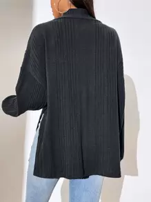 SHEIN Essnce Drop Shoulder Slit Hem Top & Halter Top