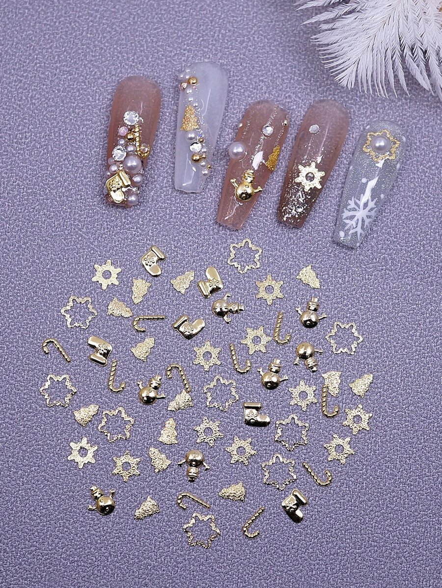 1入組聖誕混合美甲飾品