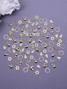 1入組聖誕混合美甲飾品