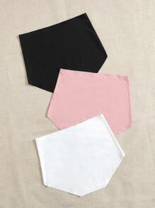 Plus 3pack Solid Simple Panty - Multicolor - View 2