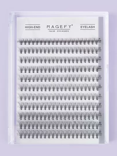 MAGEFY 220 kluster av fiskstjärtsegmenterade ögonfransar i blandad stil, med längre lockar C Personliga gör-det-själv-ögonfransar i olika längder, naturliga mjuka handgjorda ögonfransar för dagligt bruk, mangaögonfransar för resor