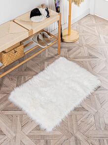 1入組素色地面地毯 - 白色 - 查看 6