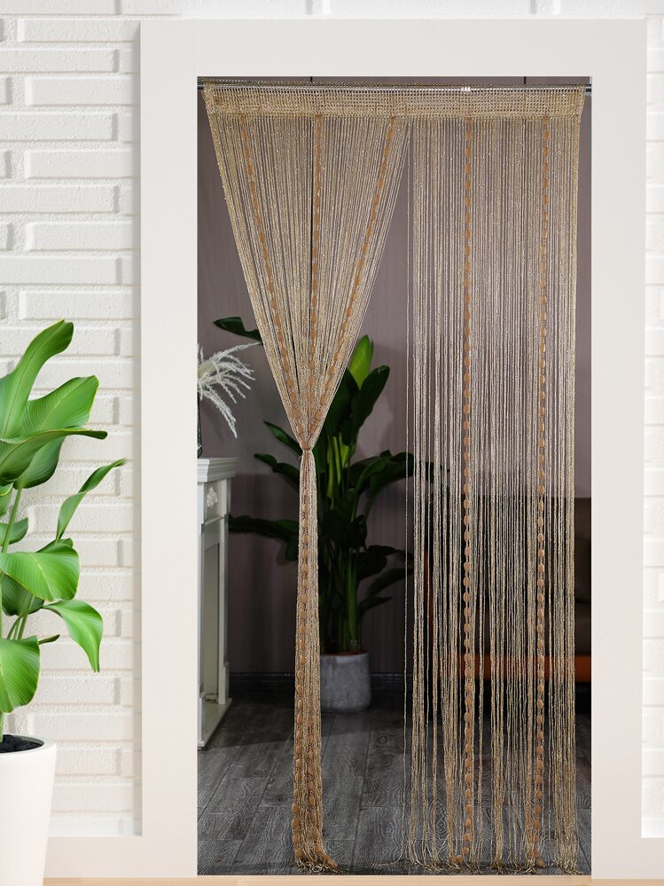 1入組珠子裝飾門簾 - 香檳色 - 查看 2