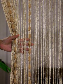 1pc Bead Decor Door Curtain