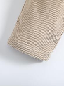 SHEIN Baby Boy Plaid Print Hooded Shirt & Pants