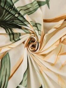 樹葉印花有彈性沙發套和1入組靠墊套不附帶墊芯 - 彩色 - 查看 5