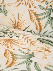 樹葉印花有彈性沙發套和1入組靠墊套不附帶墊芯 - 彩色 - 查看 8