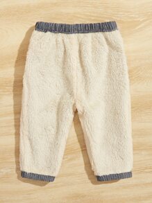 SHEIN Baby Knot Front Striped Trousers - Grey - View 2