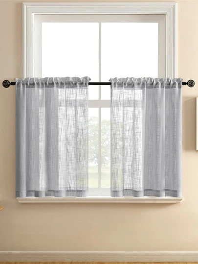 1 Stück Fenstervolant mit Grafik Muster