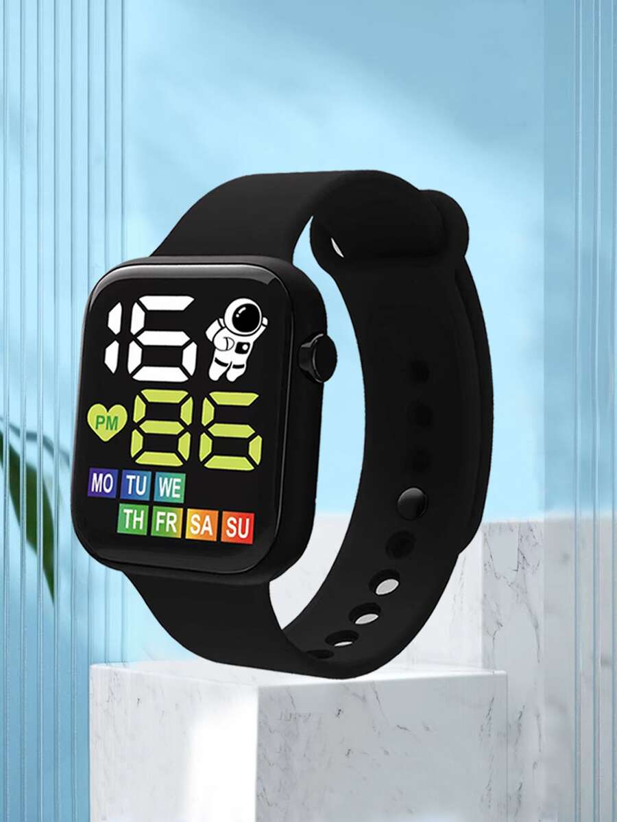 Reloj electrónico impermeable - Negro - Ver 1