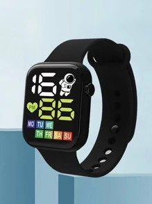 Reloj electrónico impermeable - Negro - Ver 2