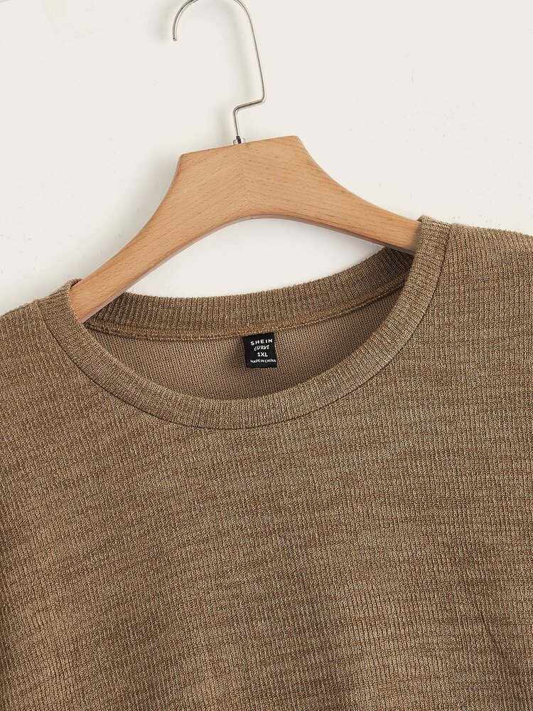 Plus Leopard Print Drop Shoulder Sweatshirt Winter Fall Autumn