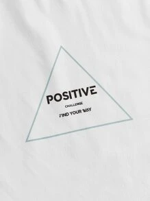 Manfinity VCAY Bộ hai mảnh Nam Đắp vá Túi Lá thư Giải trí - Xanh và trắng - Xem 3