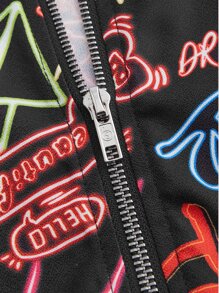 Coolane Áo khoác nữ Dây kéo Tất cả trên in Giải trí - Nhiều màu - Xem 4