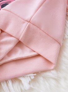 小女童汽車和字母圖案運動衫