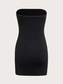 SHEIN ICON Vestido ajustado tubo con diseño de diamante de imitación - Negro - Ver 2