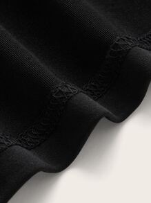 SHEIN ICON Vestido ajustado tubo con diseño de diamante de imitación - Negro - Ver 4