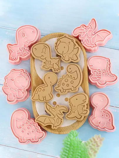 6pcs Dinosaur Design cookie Mold